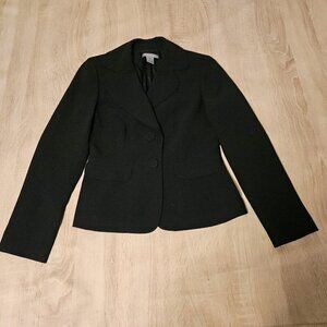 Ann Taylor Size 0 Black Office Career Blazer Corporate Professional Work